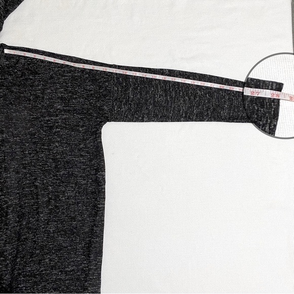 Bobeau Marled Hacci Open Cardigan Raven Black Mix Size L - Picture 12 of 12